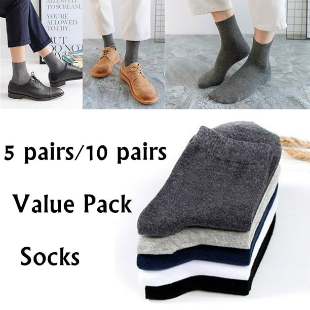 Mens Black Thermal Socks Non Elastic Loose Top Thick Warm Work Boot Socks 6-11 